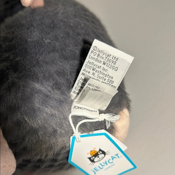 Jellycat Plush Mouse Toy - Gray and Cream - Picture 6 of 7